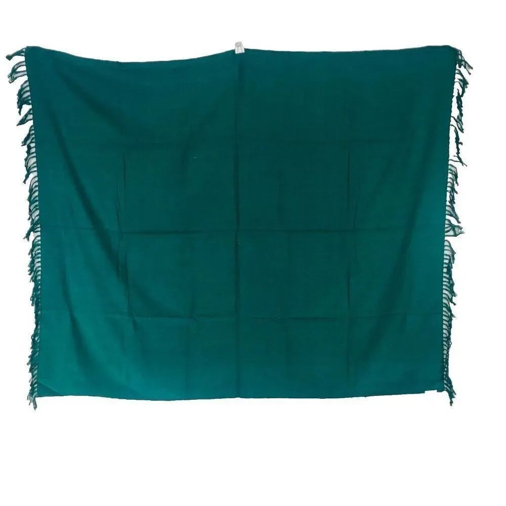 Park B Smith Lap Throw Shawl Green Silk 50 x 60 Hand Dyed Woven Splendor New